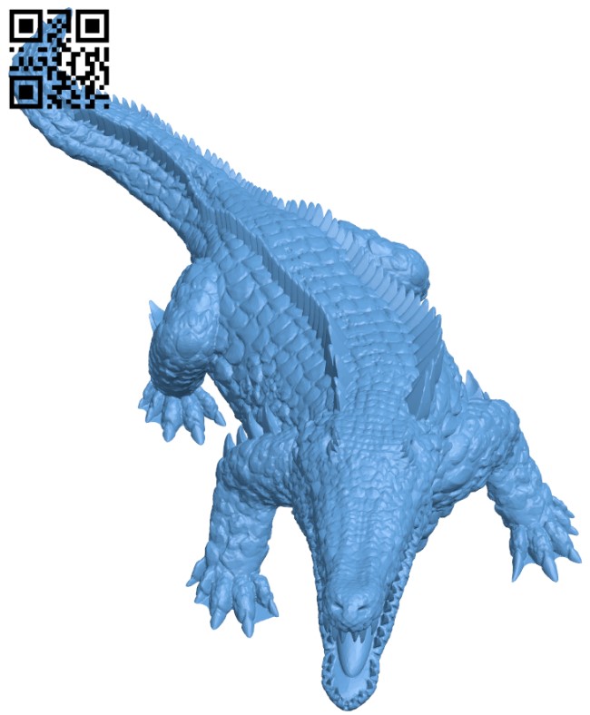 Giant Crocodile H009355 file stl free download 3D Model for CNC and 3d printer