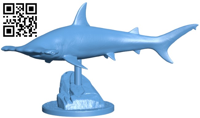 Hammerhead Shark H009415 file stl free download 3D Model for CNC and 3d printer