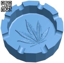 Hash leaf ashtray H009273 file stl free download 3D Model for CNC and 3d printer