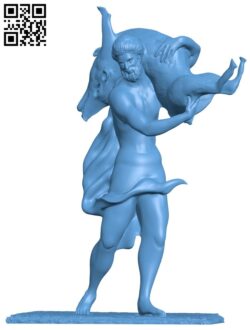 Hercules carrying off the Erymanthian boar H009259 file stl free download 3D Model for CNC and 3d printer