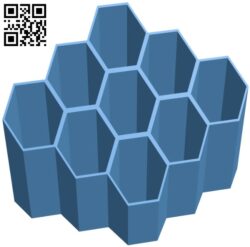 Honeycomb desk organizer H009356 file stl free download 3D Model for CNC and 3d printer