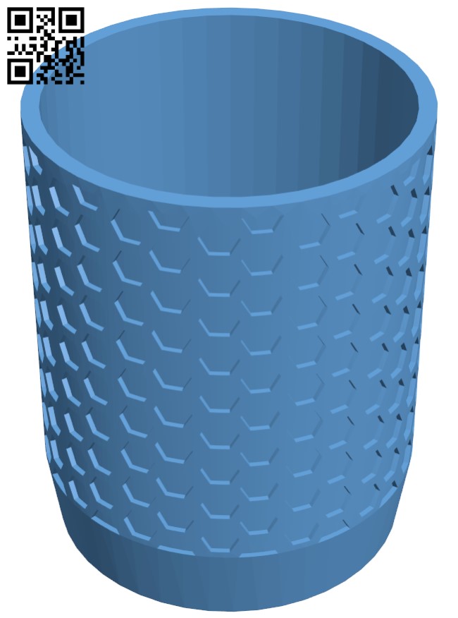 Honeycomb pencil holder H009357 file stl free download 3D Model for CNC and 3d printer