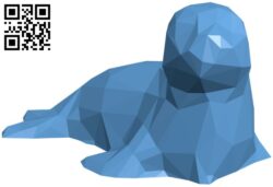 Low Poly Seal H009172 file stl free download 3D Model for CNC and 3d printer