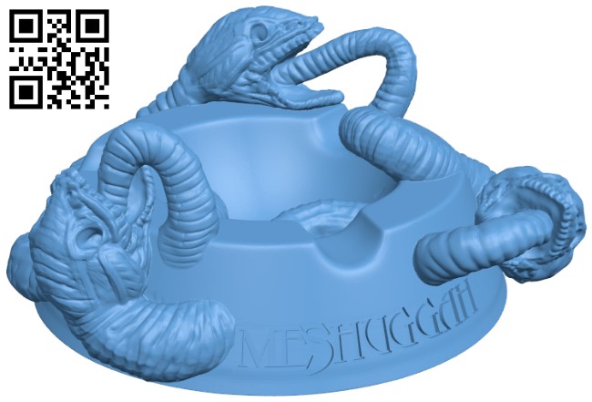 Meshuggah ashtray H009290 file stl free download 3D Model for CNC and 3d printer
