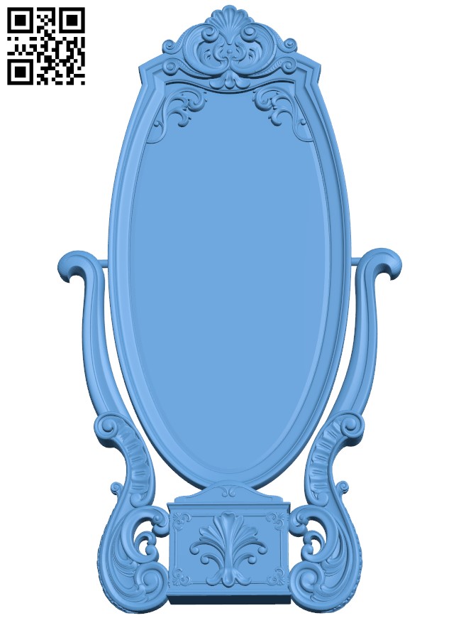 Mirror frame pattern T0001625 download free stl files 3d model for CNC wood carving