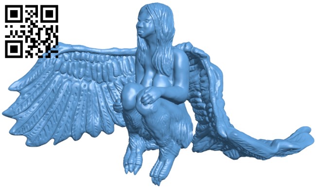 Miss Harpy H009368 file stl free download 3D Model for CNC and 3d printer