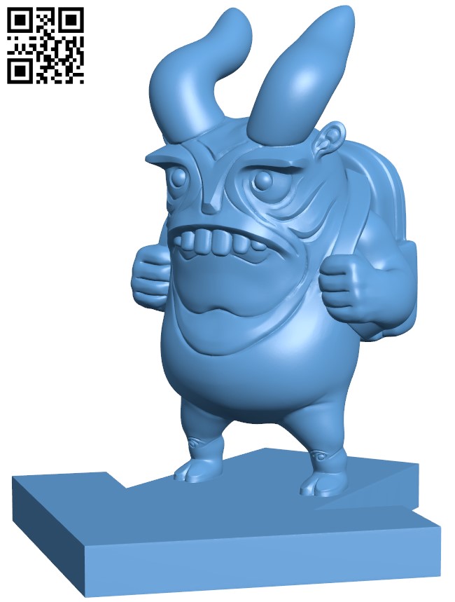 Monster figurine H009315 file stl free download 3D Model for CNC and 3d printer