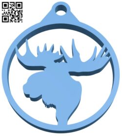 Moose head keychain H009292 file stl free download 3D Model for CNC and 3d printer