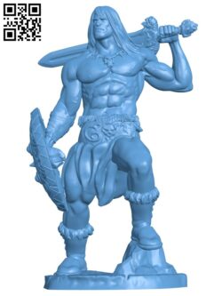 Mr Conan the barbarian H009228 file stl free download 3D Model for CNC and 3d printer