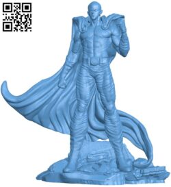 Mr Saitama One Punch Man H009229 file stl free download 3D Model for CNC and 3d printer