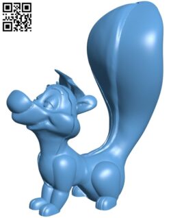 Pepe Le Pew – Skunk H009376 file stl free download 3D Model for CNC and 3d printer