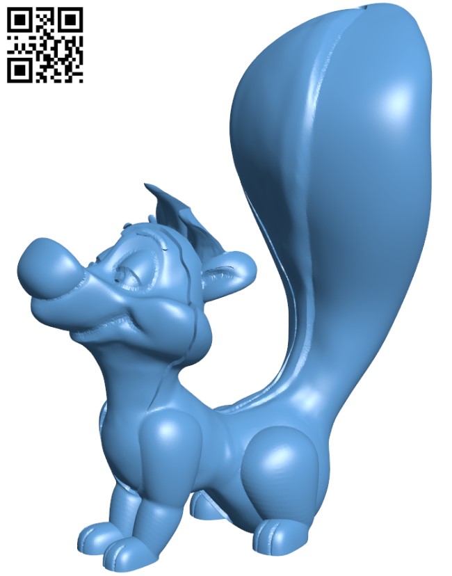 Pepe Le Pew - Skunk H009376 file stl free download 3D Model for CNC and 3d printer