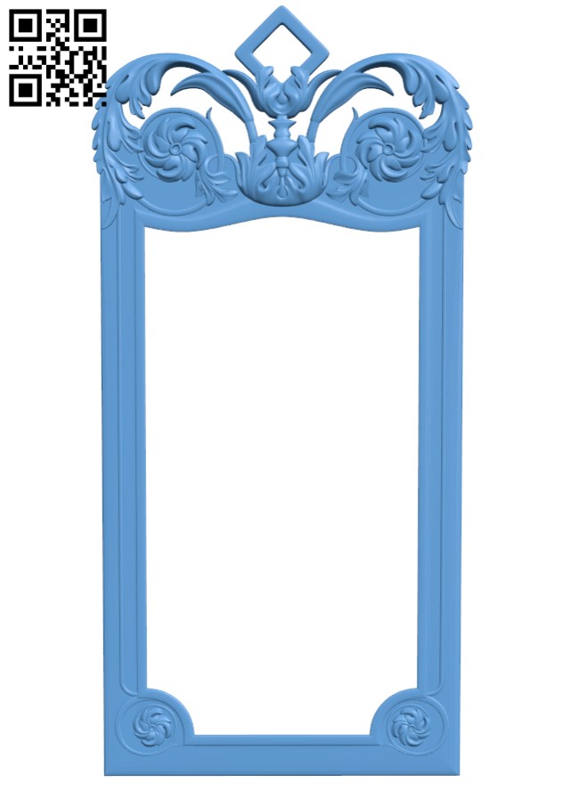 Picture frame or mirror T0001574 download free stl files 3d model for CNC wood carving