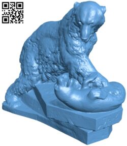 Polar bear H009300 file stl free download 3D Model for CNC and 3d printer