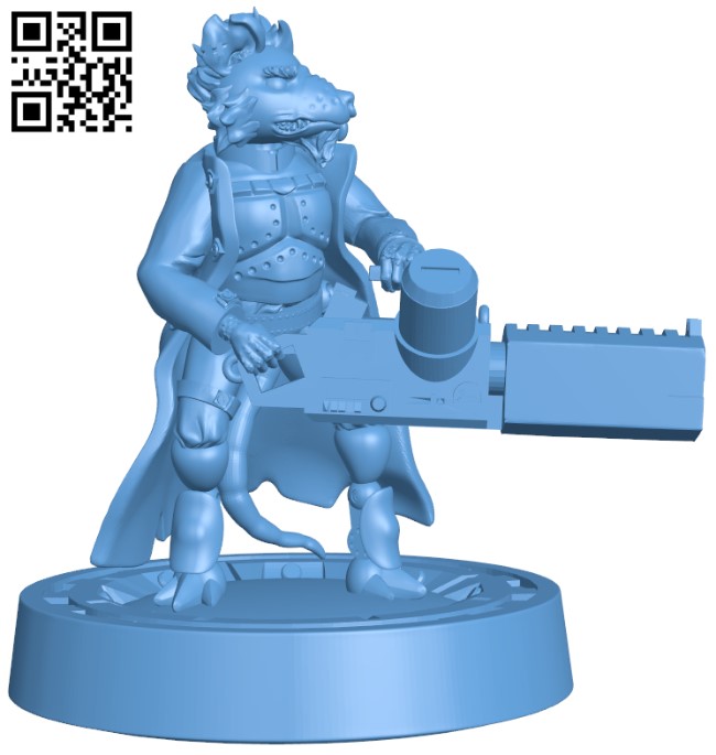 Ratfolk Heavy Weapon Mechanic H009440 file stl free download 3D Model for CNC and 3d printer