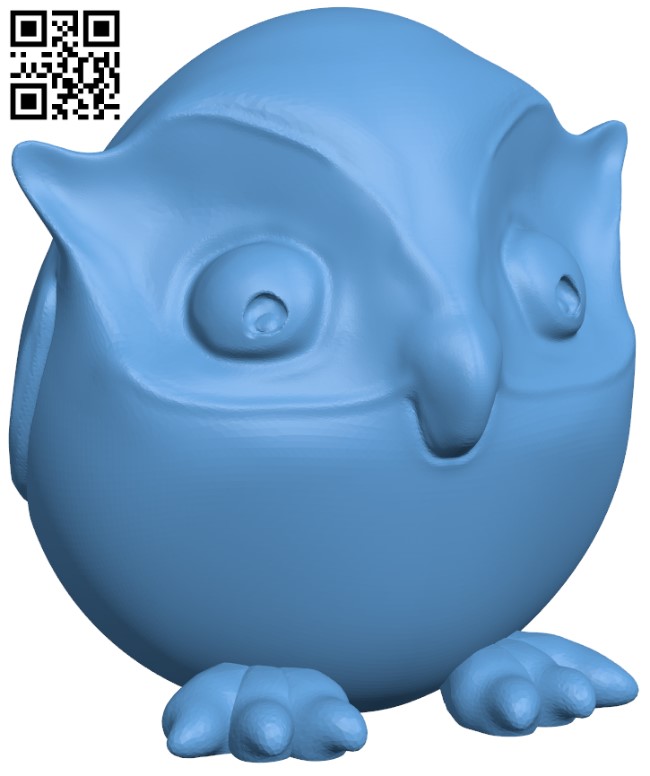 Round owl H009331 file stl free download 3D Model for CNC and 3d printer