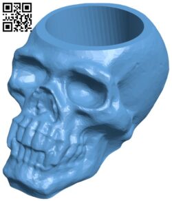 Scary skull light holder H009194 file stl free download 3D Model for CNC and 3d printer