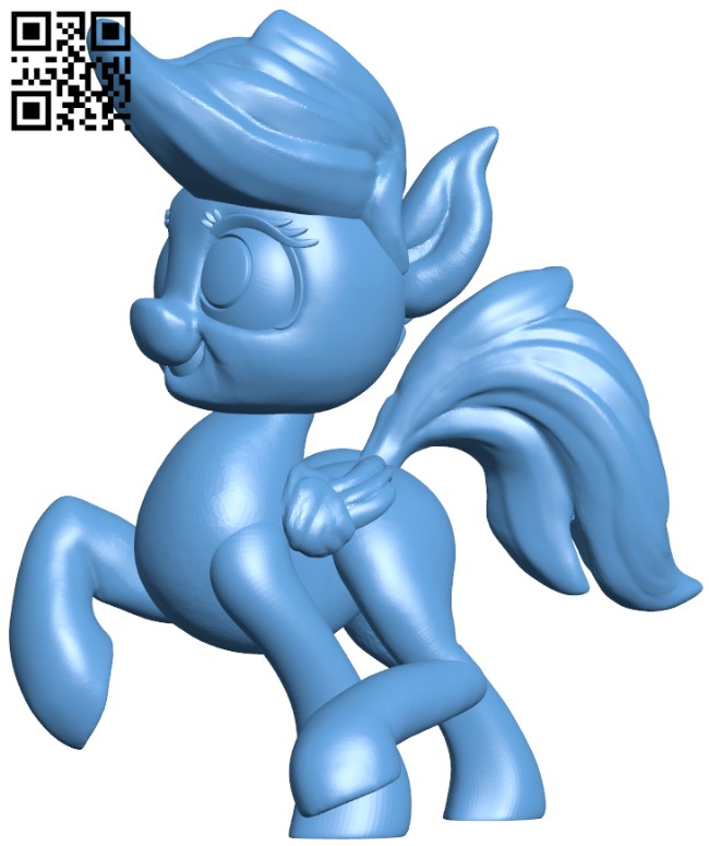 Scootaloo - My Little Pony H009195 file stl free download 3D Model for CNC and 3d printer