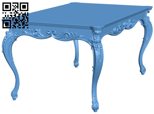 Table T0001539 download free stl files 3d model for CNC wood carving