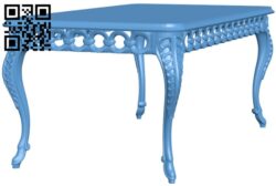 Table T0001659 download free stl files 3d model for CNC wood carving