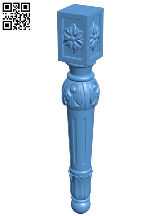 Table legs and chairs T0001696 download free stl files 3d model for CNC wood carving