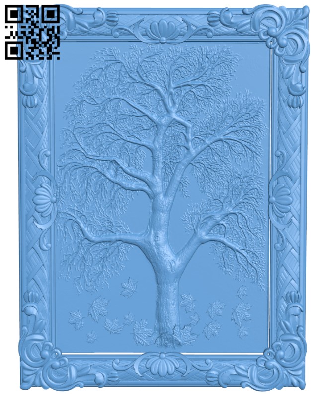 Tree painting T0001739 download free stl files 3d model for CNC wood carving
