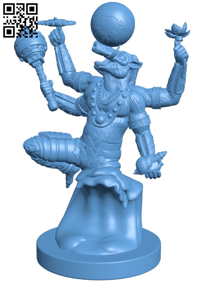 Varaha’s Resurrection Of Earth From Sin H009392 file stl free download 3D Model for CNC and 3d printer