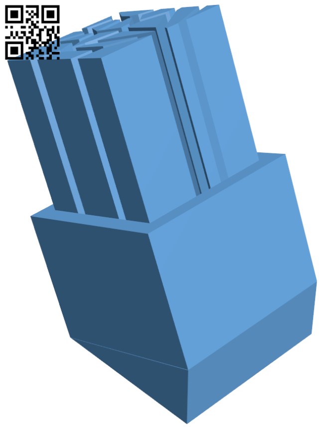 Voronoi knife block H009218 file stl free download 3D Model for CNC and 3d printer