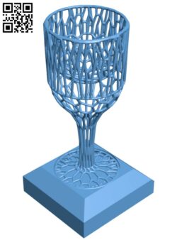 Voronoi trophy cup H009219 file stl free download 3D Model for CNC and 3d printer
