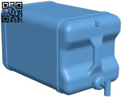Water barrel canister H009236 file stl free download 3D Model for CNC and 3d printer