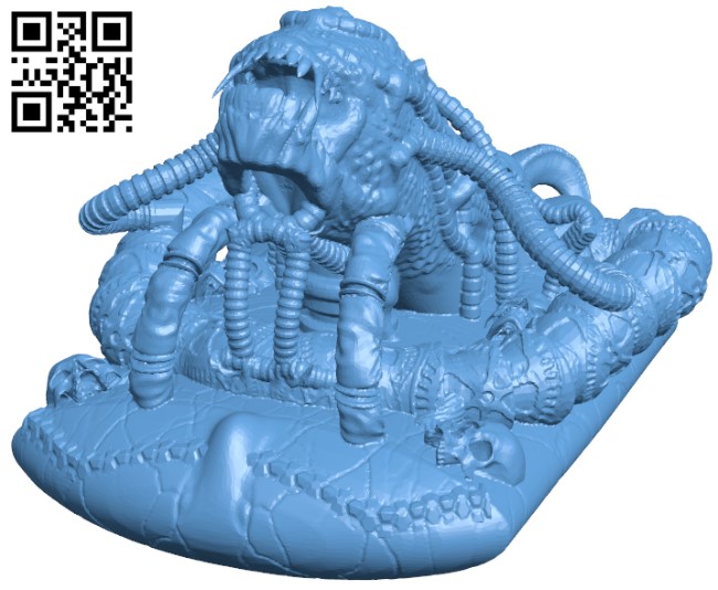 Alien Wall Plaque H009671 file stl free download 3D Model for CNC and 3d printer