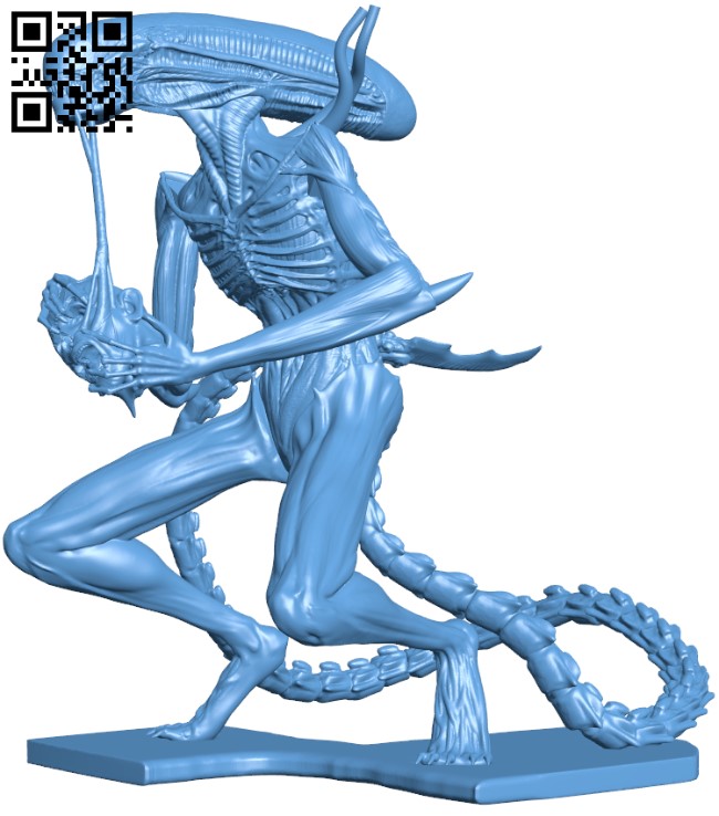 Alien - Xenomorph H009661 file stl free download 3D Model for CNC and 3d printer