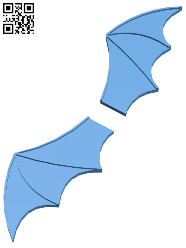 Bat wing glasses magnets H009582 file stl free download 3D Model for CNC and 3d printer