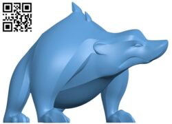 Bear Monster H009681 file stl free download 3D Model for CNC and 3d printer