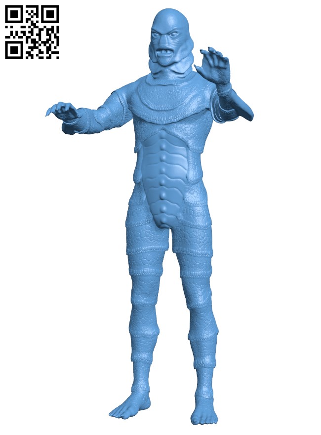 Black Lagoon Monster H009682 file stl free download 3D Model for CNC and 3d printer