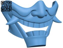 Blue spirit half mask H009562 file stl free download 3D Model for CNC and 3d printer