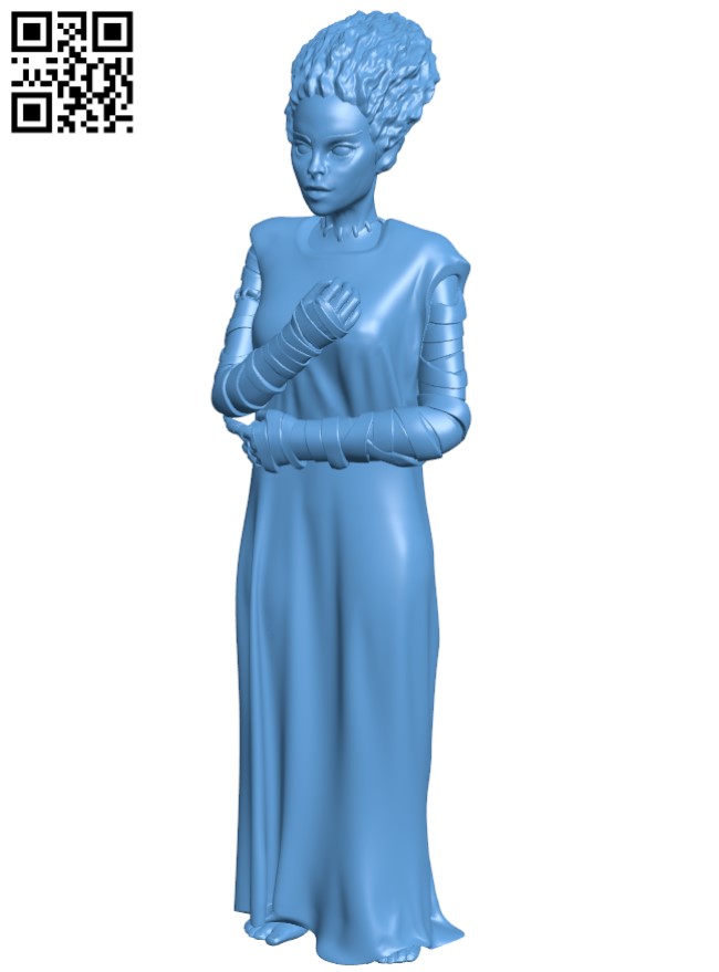 Bride of Frankenstein H009541 file stl free download 3D Model for CNC and 3d printer