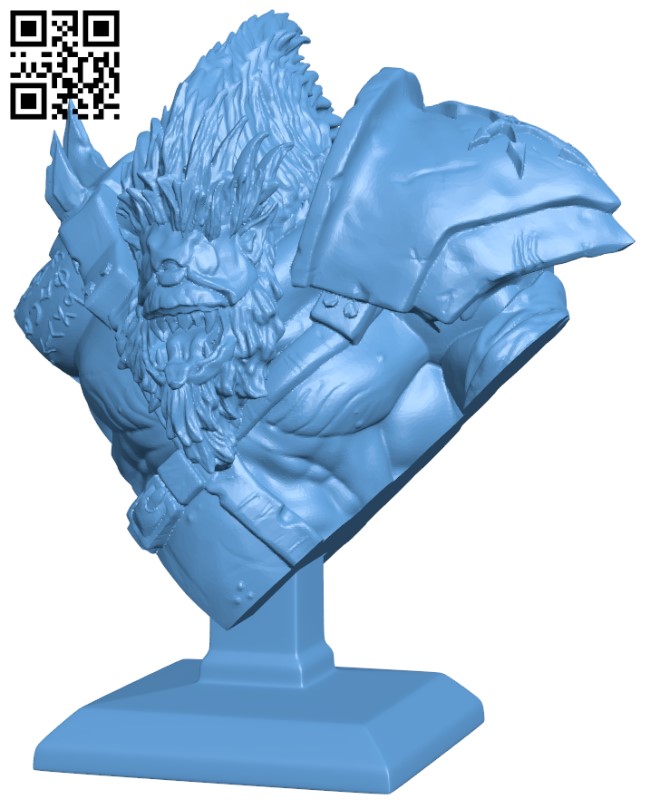 Brutoide monster bust H009683 file stl free download 3D Model for CNC and 3d printer