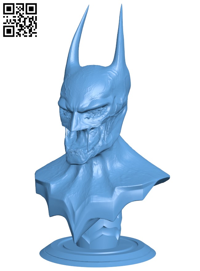 Bust of Nightmare Batman H009589 file stl free download 3D Model for CNC  and 3d printer – Download Stl Files