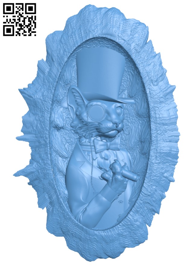 Cheshire cat T0001751 download free stl files 3d model for CNC wood carving