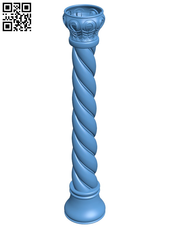 Column pattern T0001981 download free stl files 3d model for CNC wood carving
