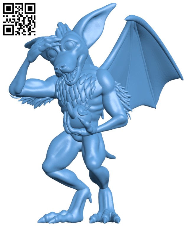 Cute Gargoyles H009592 file stl free download 3D Model for CNC and 3d printer