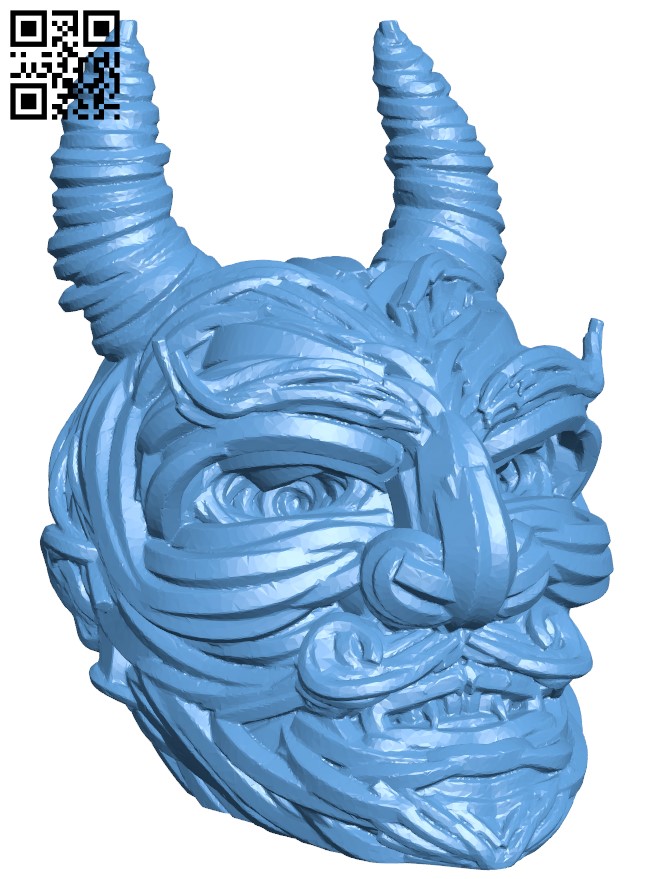 Devil head H009690 file stl free download 3D Model for CNC and 3d printer