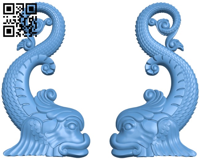 Dolphins pattern T0001821 download free stl files 3d model for CNC wood carving