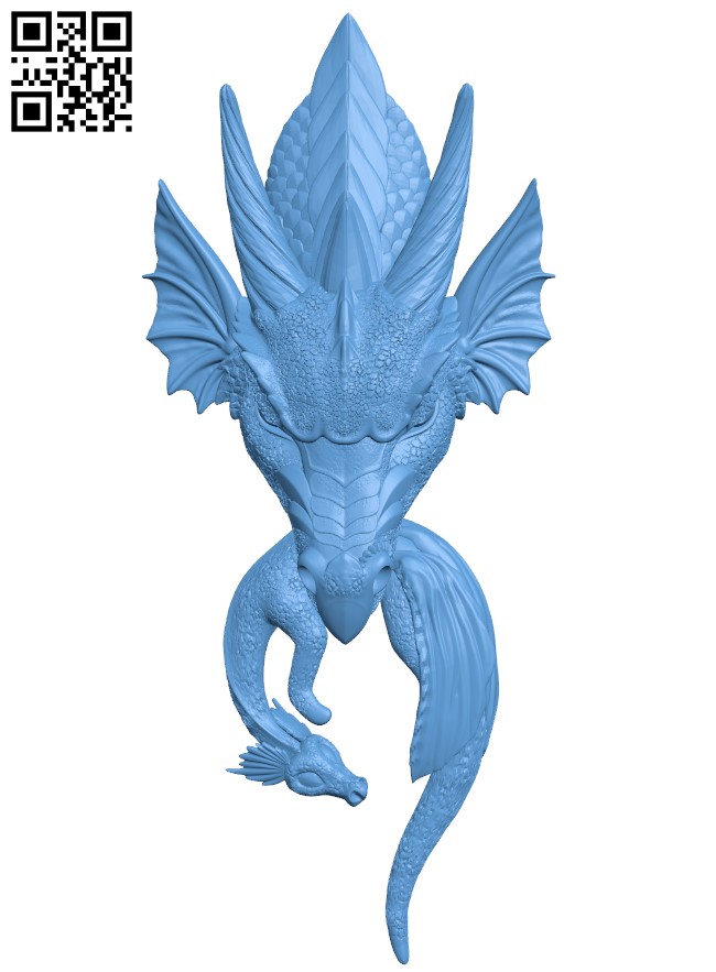 Dragon T0001829 download free stl files 3d model for CNC wood carving