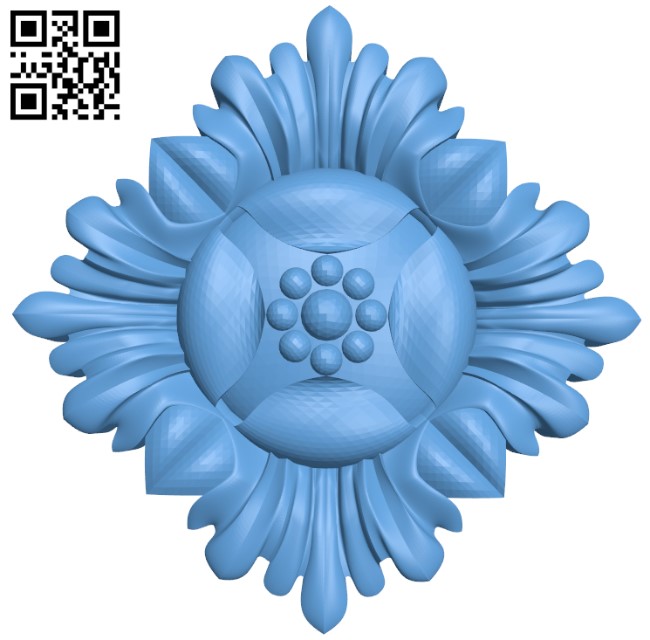 Flower pattern T0001882 download free stl files 3d model for CNC wood carving