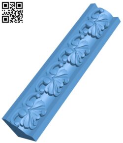 Flower pattern long T0001966 download free stl files 3d model for CNC wood carving