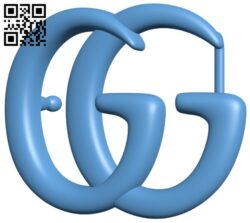 GG logo T0001922 download free stl files 3d model for CNC wood carving