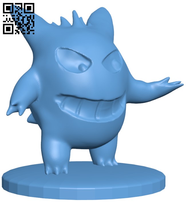 Gengar Pokemon H009570 file stl free download 3D Model for CNC and 3d printer