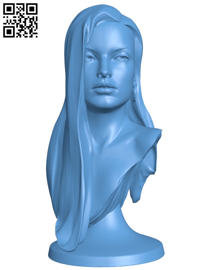 Girl bust H009552 file stl free download 3D Model for CNC and 3d printer